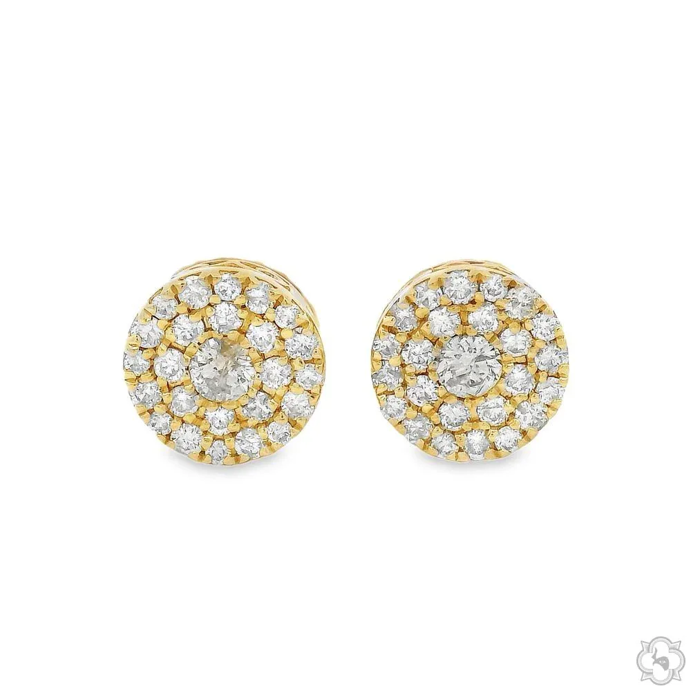 ANNA - CONSCIOUS DIAMONDS 14K Gold Diamond Cluster Earrings 65957 in Yellow Gold – Earrings