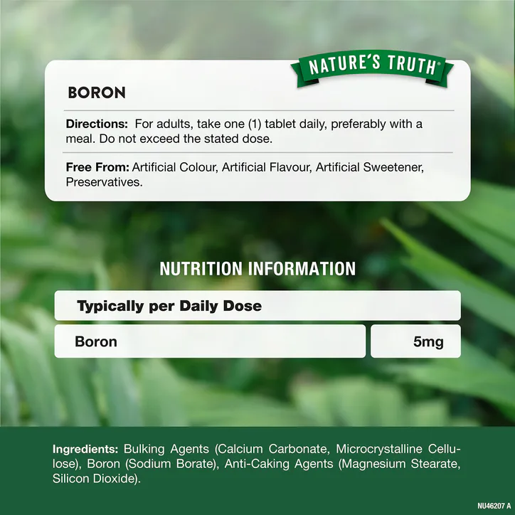 Nature's Truth Boron 5mg - 60 Tablets detail 3