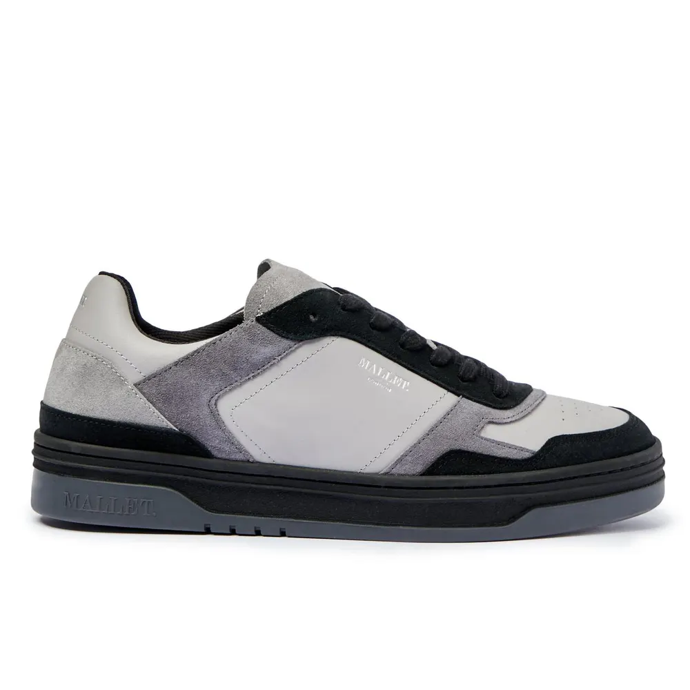 Mallet Men's Barnsley Low-Top Trainers in Black/Grey – Footwear