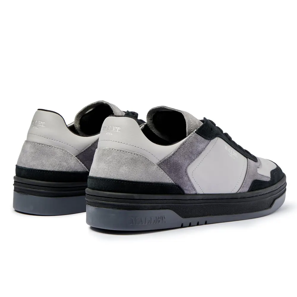 Mallet Men's Barnsley Low-Top Trainers in Black/Grey, additional product view 2