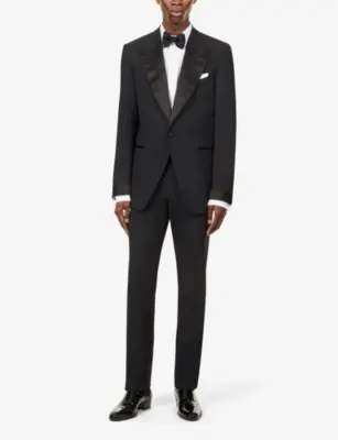 TOM FORD Shelton-fit single-breasted wool-blend evening suit detail 2