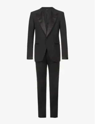 TOM FORD Shelton-fit single-breasted wool-blend evening suit