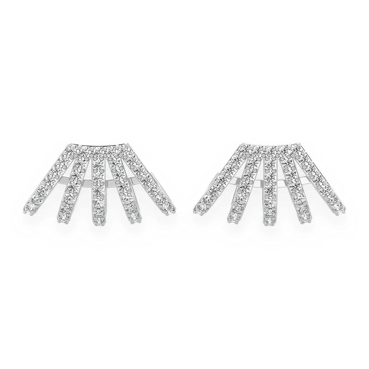 For Him Five Row Diamond Ear Cuffs in White Gold / Natural Diamond – Earring