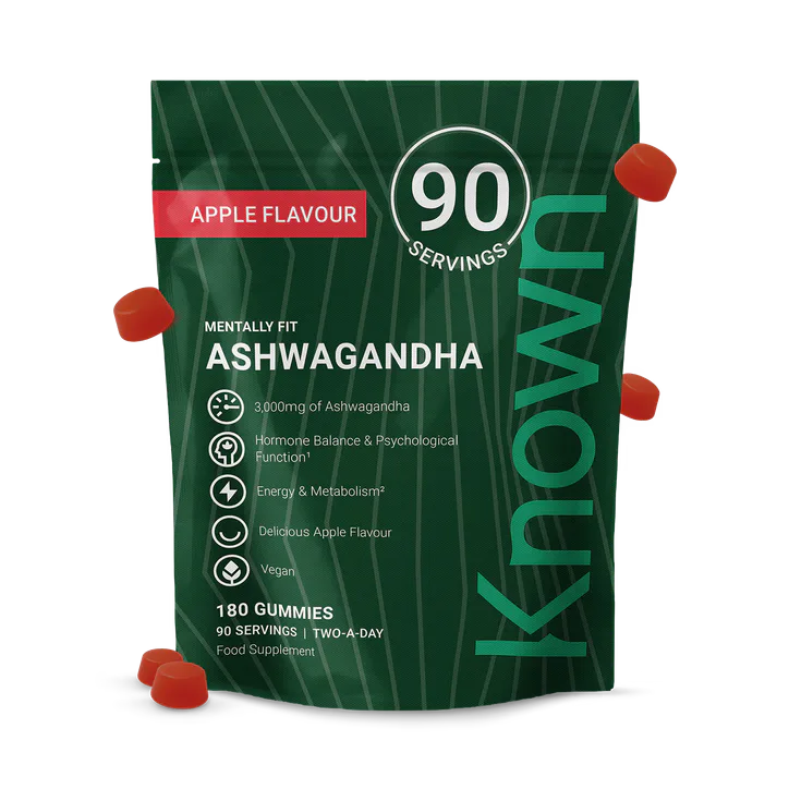 Known Nutrition Ashwagandha Apple Flavour 180 gummies (Pouch)