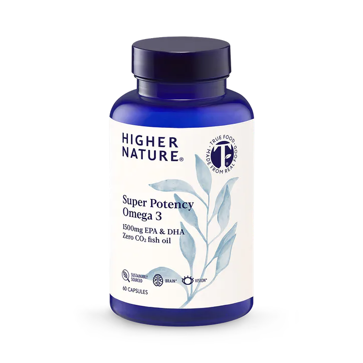 Higher Nature Super Potency Omega 3 – 1500mg High Strength – 60 Capsules