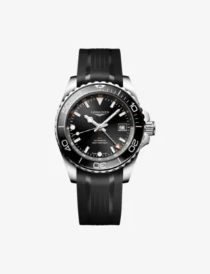 LONGINES L3.790.4.56.9 HydroConquest GMT Stainless-Steel Automatic Watch in STAINLESS STEEL – Jewellery & Watches | Mens luxury watches