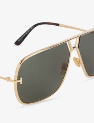 TOM FORD Stavros Metal Aviator Sunglasses detail 2