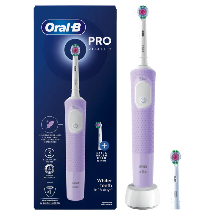 ORAL-B Vitality PRO Electric Rechargeable Toothbrush Lilac detail 2