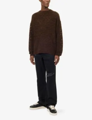 REPRESENT Vandal Brand-Patch Wool-Blend Jumper detail 2