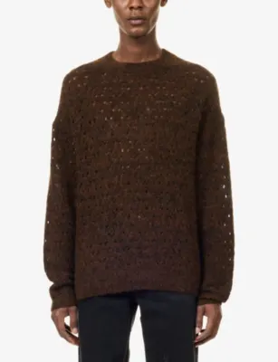 REPRESENT Vandal Brand-Patch Wool-Blend Jumper detail 3