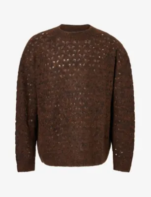 REPRESENT Vandal Brand-Patch Wool-Blend Jumper