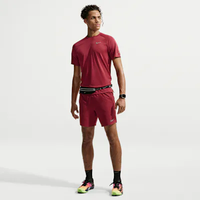 Nike Stride Men's Dri-FIT 18cm (approx.) Briefs-Lined Running Shorts - Tough Red/Reflective Silver