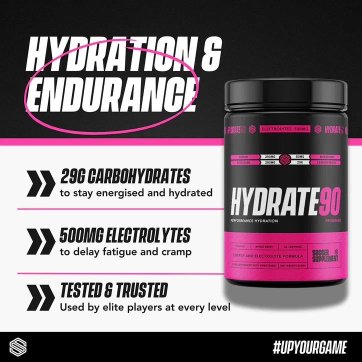 Soccer Supplement Hydrate90 Hydration & Electrolyte Powder Mixed Berry ‚- 26 Servings detail 3