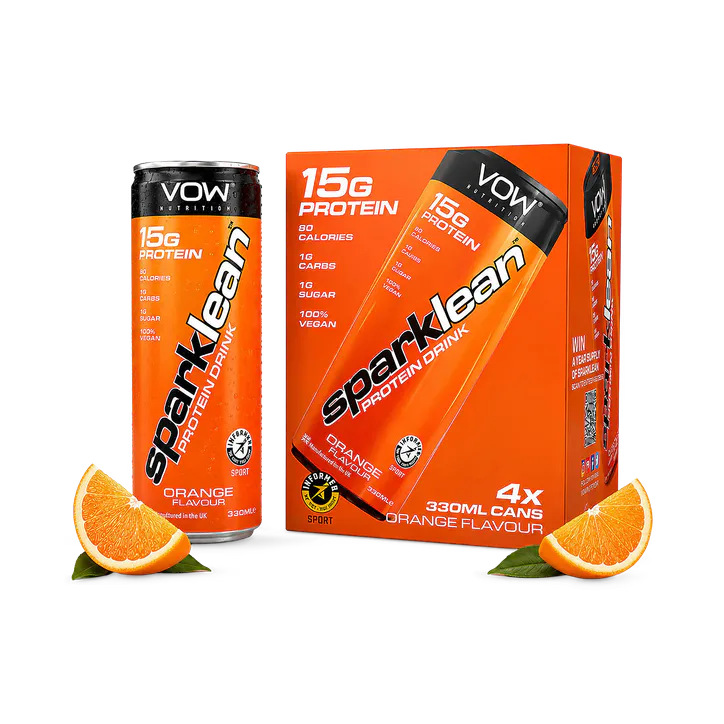 Vow Nutrition Sparklean Protein Drink Orange Flavour 330ml x 4