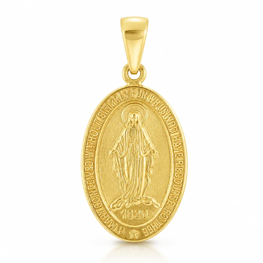 RINA - For Him FACTORY 14k Gold Holy Mary Gold Pendant 45102 in Yellow Gold – Pendant