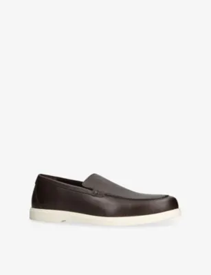 LOAKE Tuscany Slip-On Leather Loafers - EUR 42 / 8 UK MEN in Dark Brown, additional product view 3
