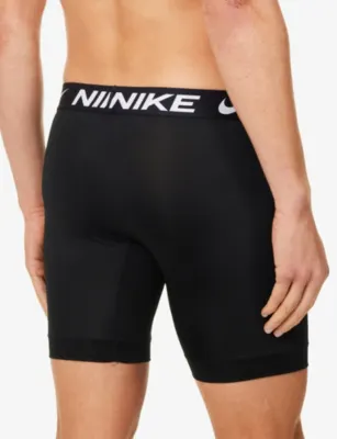 NIKE Dri Fit Essential Pack of Three Stretch-Jersey Long Boxer Briefs detail 3