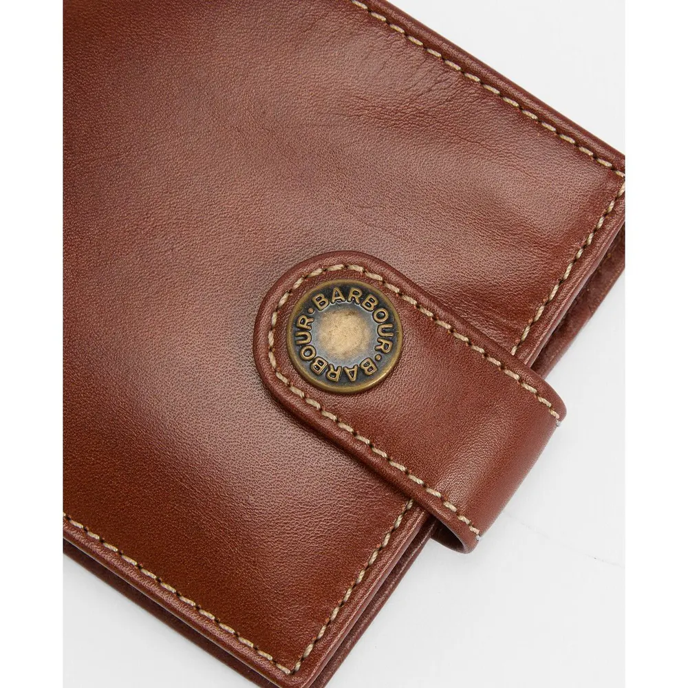 Barbour Bolam Leather Billfold Wallet detail 3