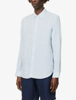 ORLEBAR BROWN Giles long-sleeve regular-fit linen shirt detail 3