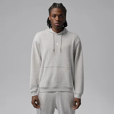 Jordan Sport Crossover Men's Dri-FIT Fleece Pullover Hoodie - Grey Heather/White