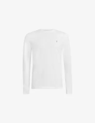ALLSAINTS Brace Embroidered-Appliqué Cotton T-Shirt - OPTIC WHITE detail 2