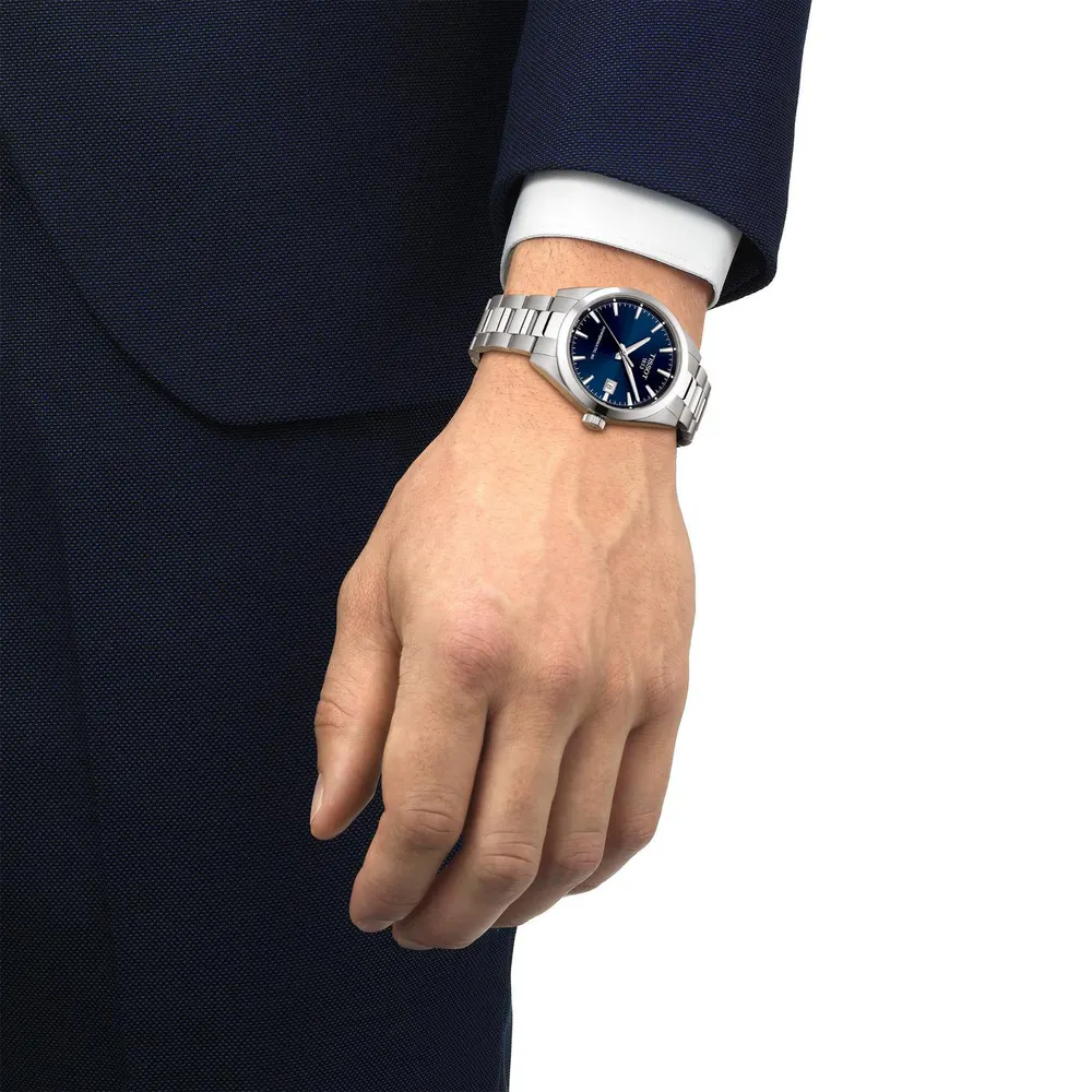 Tissot Men's Gentleman 38 Stainless Steel Analogue Automatic Watch detail 2