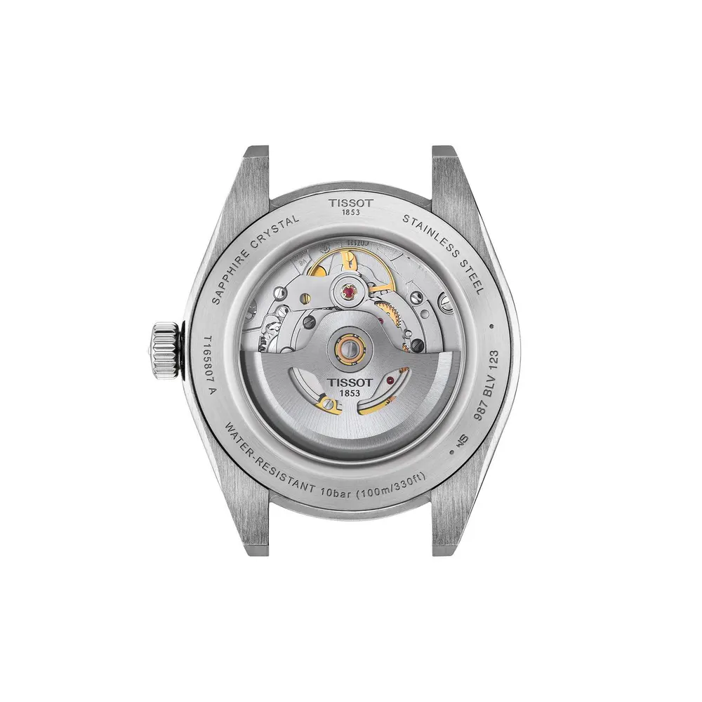 Tissot Men's Gentleman 38 Stainless Steel Analogue Automatic Watch detail 3