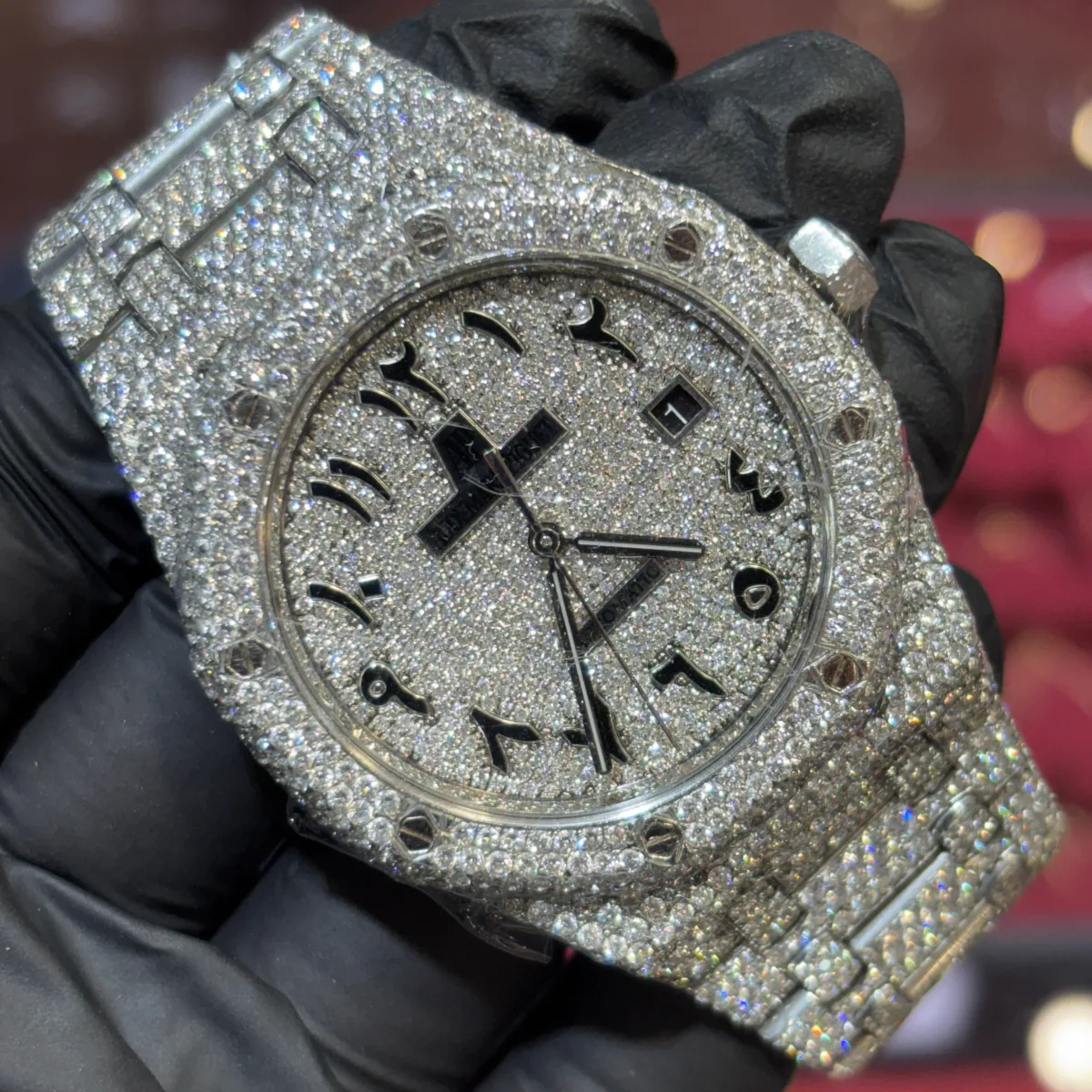 ANKUR - For Him WATCHES Audemars Piguet Royal Oak 41mm | Stainless Steel | Iced Out Arabic Dial | – Watch