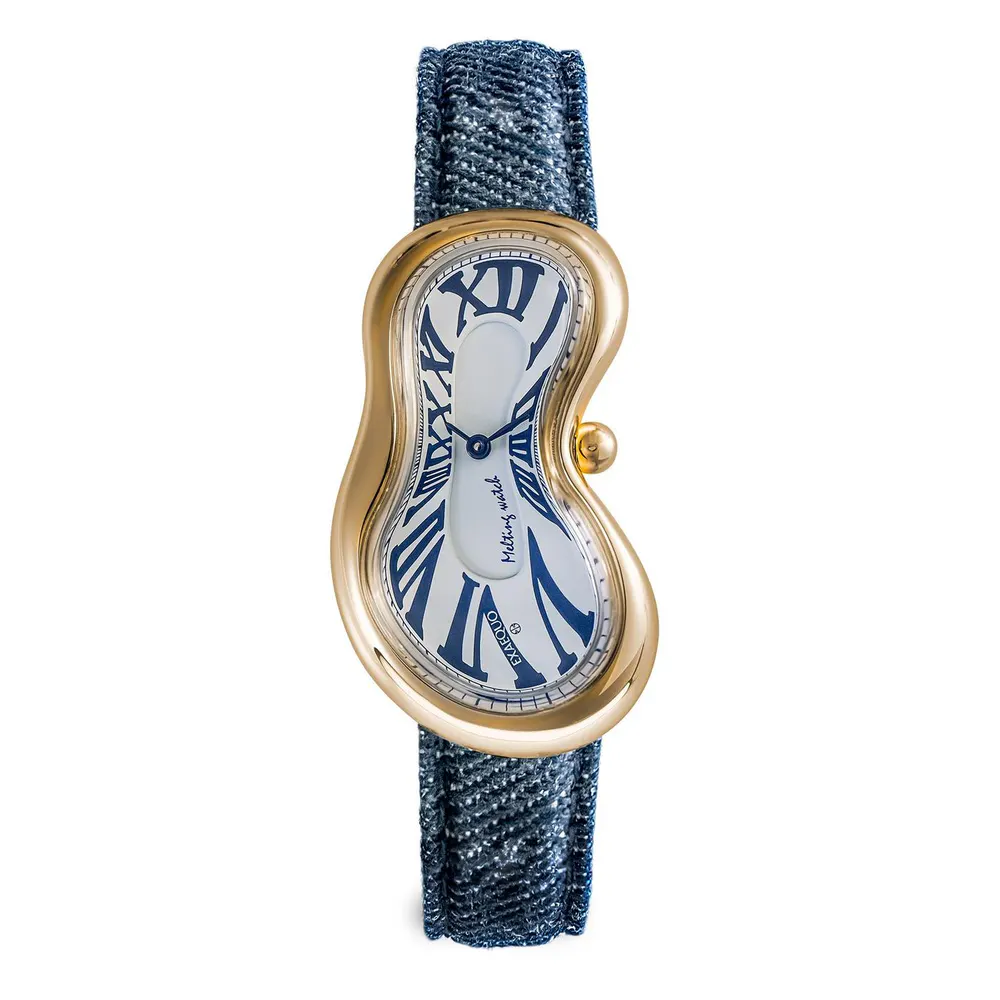 Exaequo Melting Quartz Analogue Watch in Dial Denim – Accessories