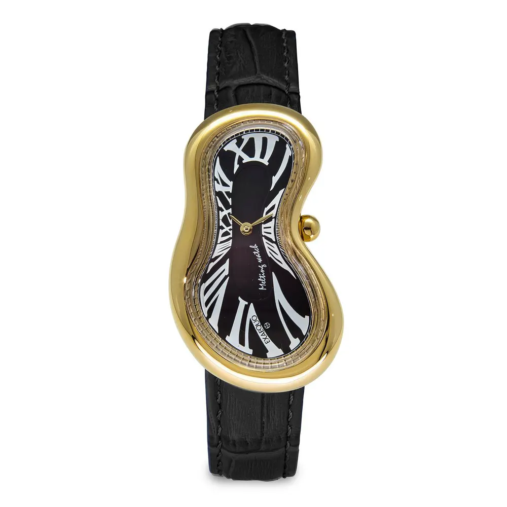 Exaequo Melting Quartz Analogue Watch in Black Dial – Accessories