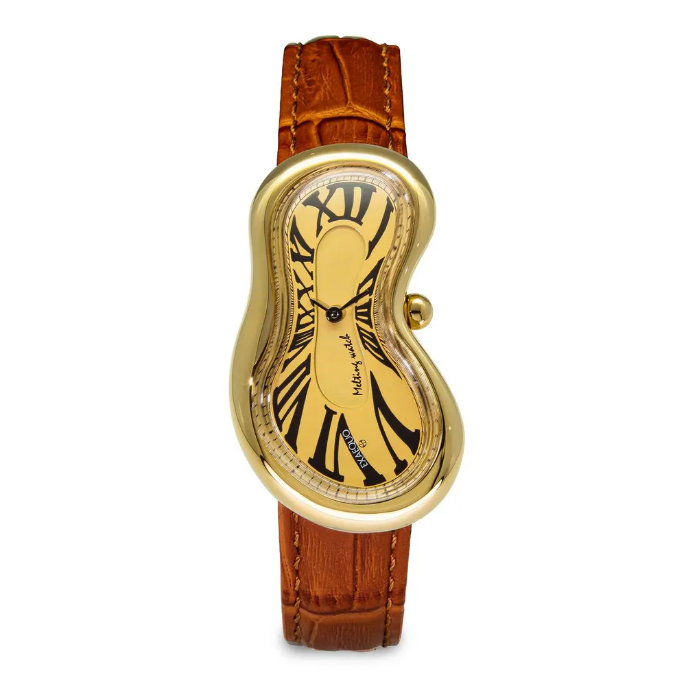 Exaequo Melting Quartz Analogue Watch in Gold Dial – Accessories