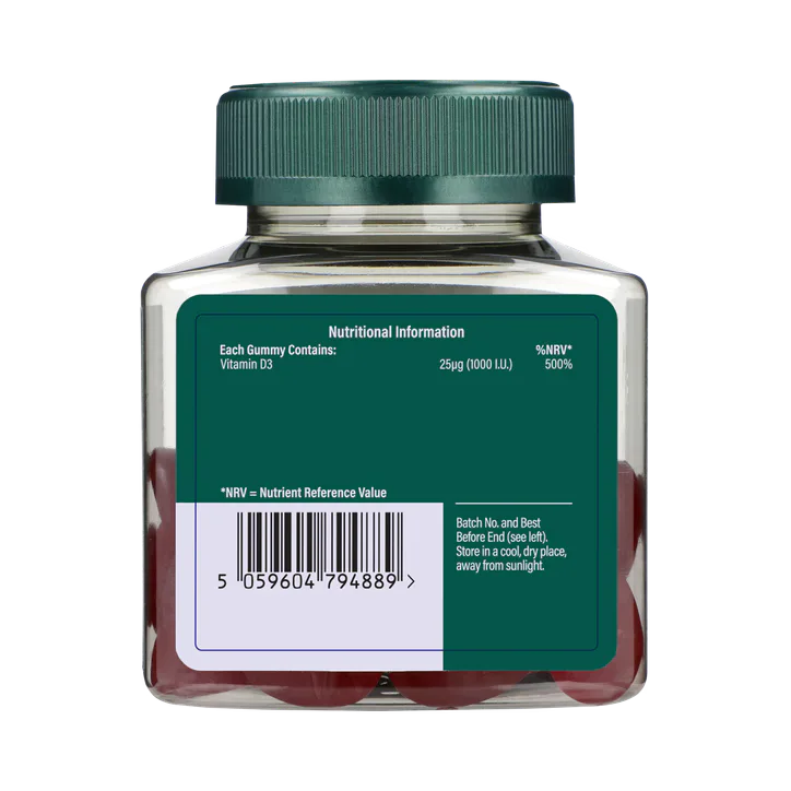 For Him Vitamin D 1000 I.U. (25ug) Strawberry Flavour 30 Gummies, additional product view 2