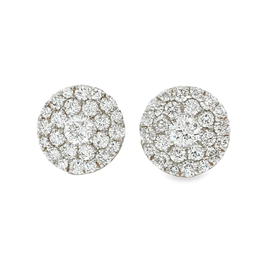 ANNA - CONSCIOUS DIAMONDS 14K Gold Diamond Stud Earrings 64175 in White Gold – Earrings