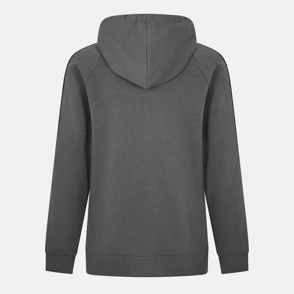 Hugo Mens HUGO Bodywear Liam Soft Cotton Pullover Hoodie with Logo Tape Detail - Natural Fabric detail 2
