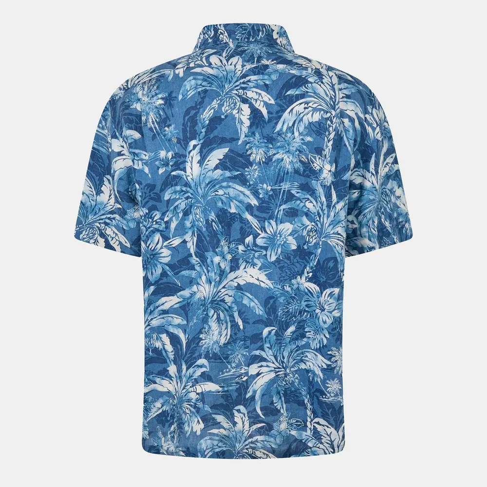 Polo Ralph Lauren Men's Linen Palm Pattern Short Sleeve Shirt detail 2