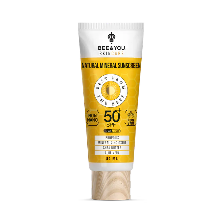 BEE&YOU Skincare Natural Mineral Sunscreen Cream For Face & Body 80ml