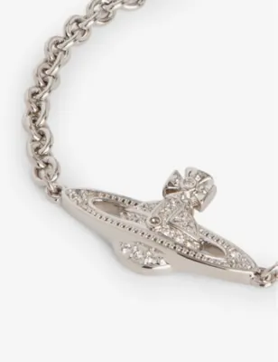 VIVIENNE WESTWOOD Mini Bas Relief Chain silver-tone plated brass bracelet - 24CM detail 3