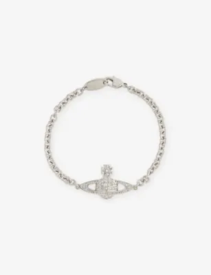 VIVIENNE WESTWOOD Mini Bas Relief Chain silver-tone plated brass bracelet - 24CM