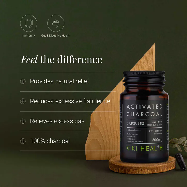 KIKI HEALTH Activated Charcoal - 50 Vegicaps detail 2