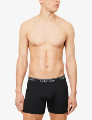 CALVIN KLEIN Micro Logo-Waistband Pack-of-Five Stretch-Jersey Boxer Briefs detail 2