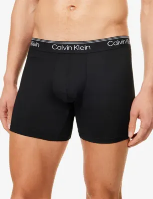 CALVIN KLEIN Micro Logo-Waistband Pack-of-Five Stretch-Jersey Boxer Briefs detail 3