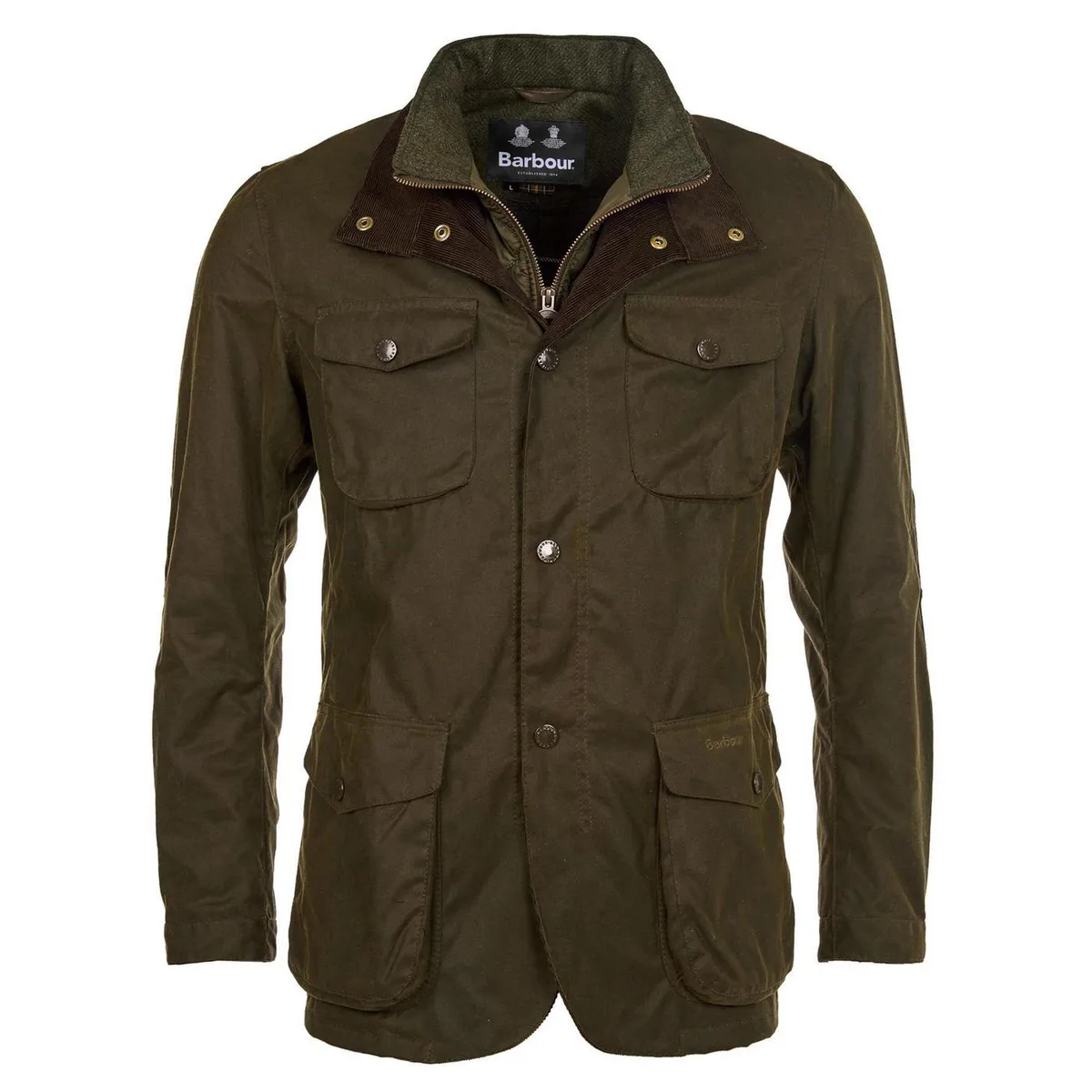 Barbour Men's Ogston Waxed Cotton Quilted Relaxed Fit Wax Jacket
