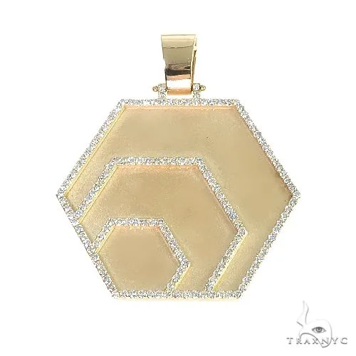 RINA - For Him CUSTOM Custom Made Hex Diamond Pendant 66652 in Rose Gold – Pendant