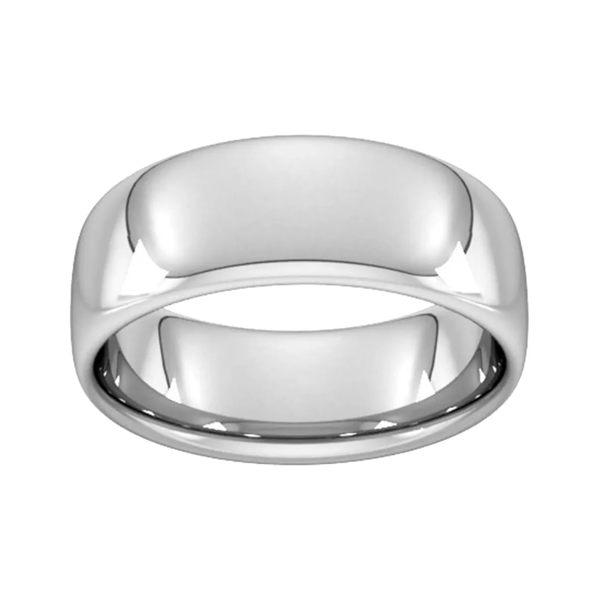 For Him 8mm Slight Court Heavy Wedding Ring In 18 Carat Yellow Gold