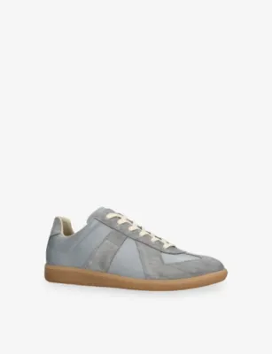 MAISON MARGIELA Replica Leather Trainers - EUR 42 / 8 UK MEN in BLUE/PAL.C, additional product view 3