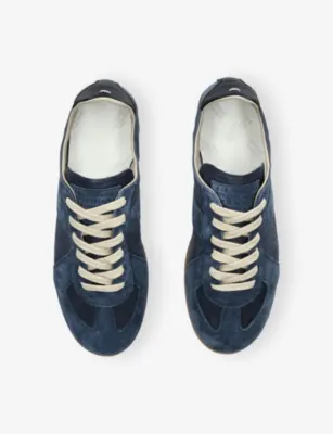 MAISON MARGIELA Replica Low Pro Suede Trainers - EUR 43 / 9 UK MEN in BLUE, additional product view 2