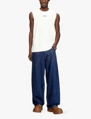 DIESEL T-Bisco-Od Sleeveless Cotton-Jersey Top in 141, additional product view 2