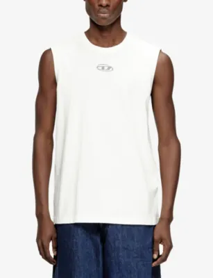 DIESEL T-Bisco-Od Sleeveless Cotton-Jersey Top in 141, additional product view 3