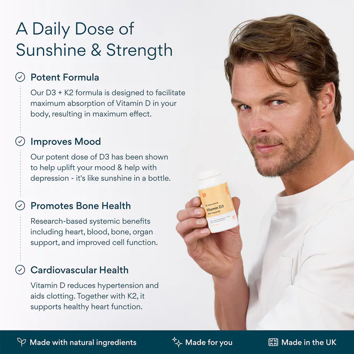Bettervits Vitamin D3 with Vitamin K2 60 Capsules, additional product view 2