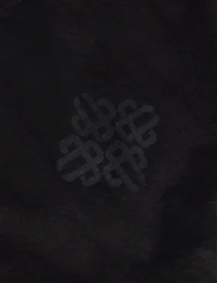 THE COUTURE CLUB Branded Drawstring Woven Bag in BLACK, additional product view 2